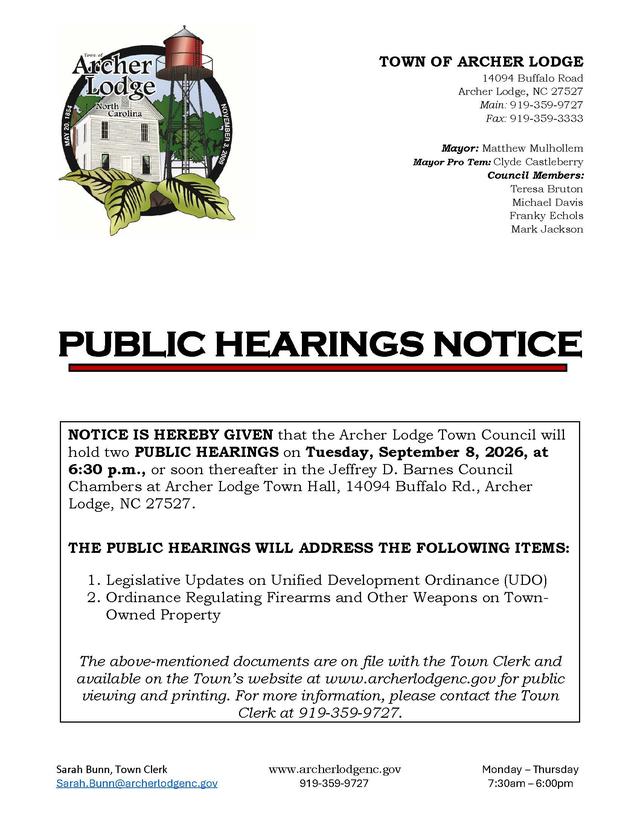 Public Hearings Notice UDO Firearms Ordinance 20260826 SM_640
